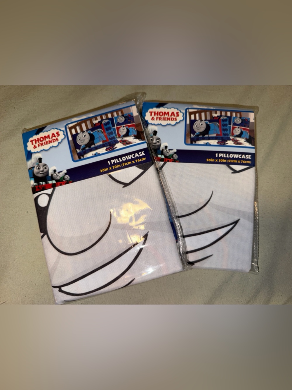 Set of 2 standard size Thomas and friends pillow cases, BRAND NEW